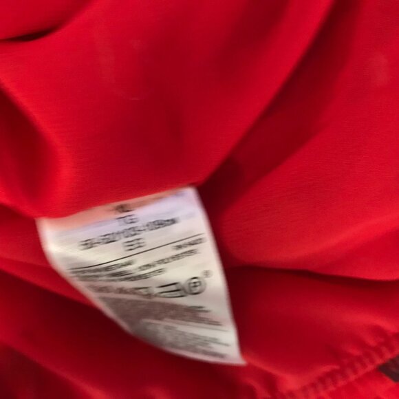 BANANA REPUBLIC- WOMEN'DS XL - RED FLORAL LONG SLEEVE CRISS CROSS WRAP TOP - Picture 6 of 7